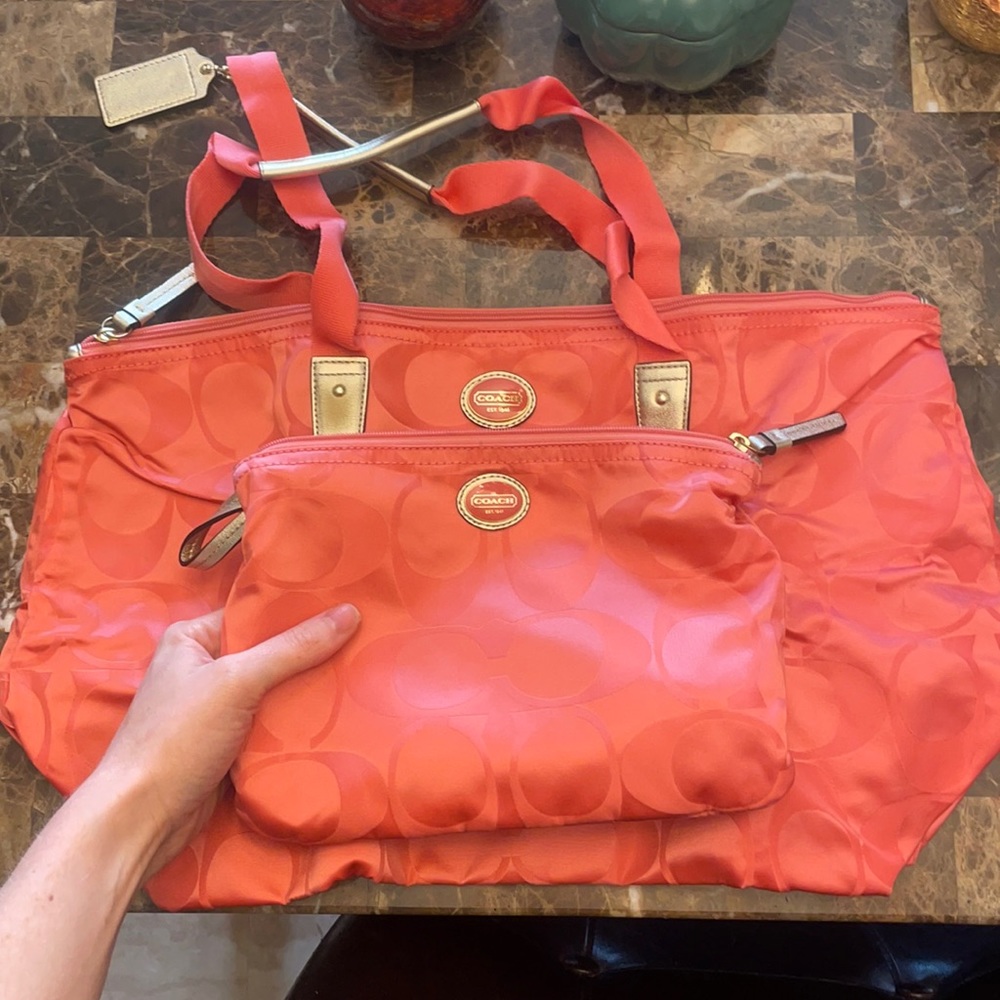 Coach travel duffle/tote bag